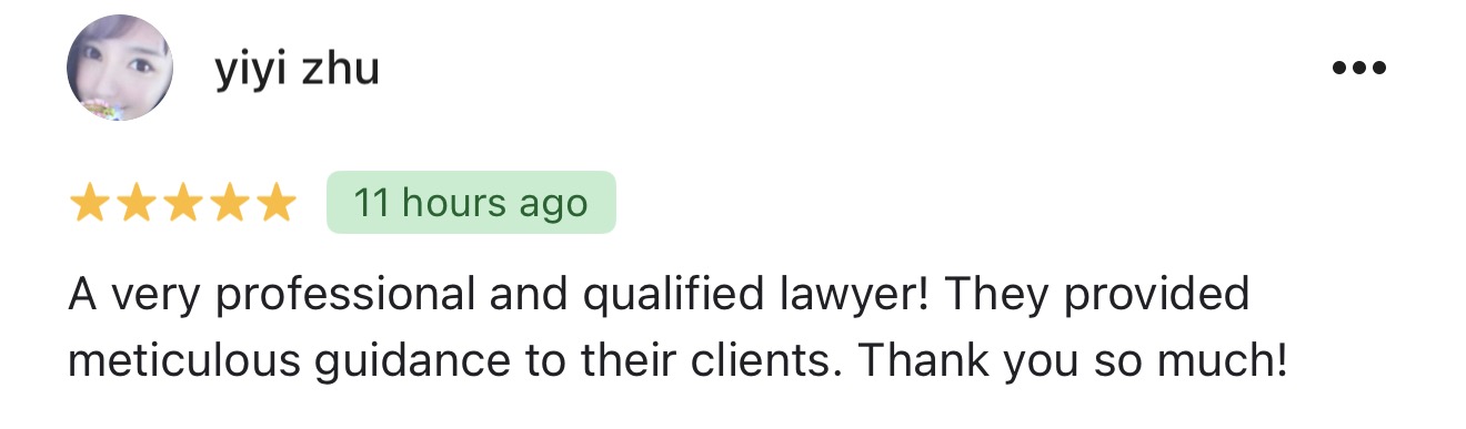 yiyi zhu Google review for Miao He